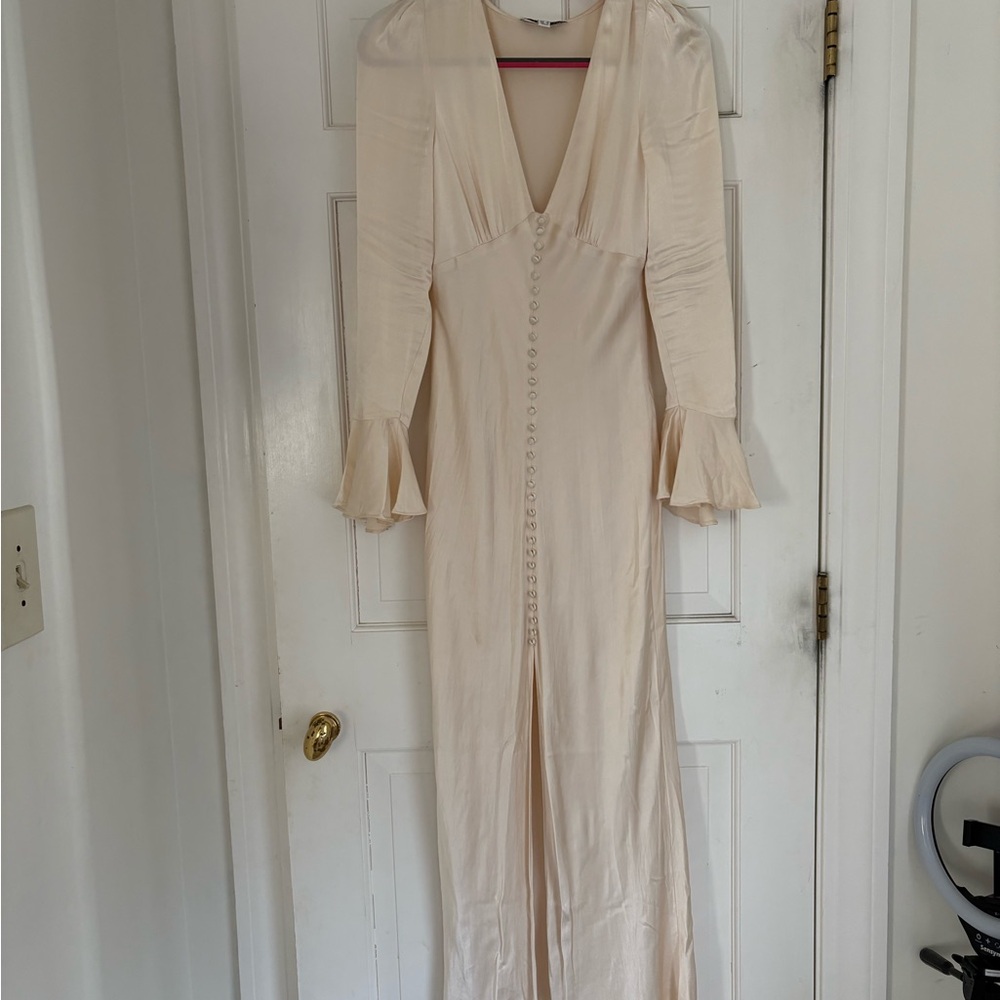 Shona Joy Cream Long Sleeve Dress